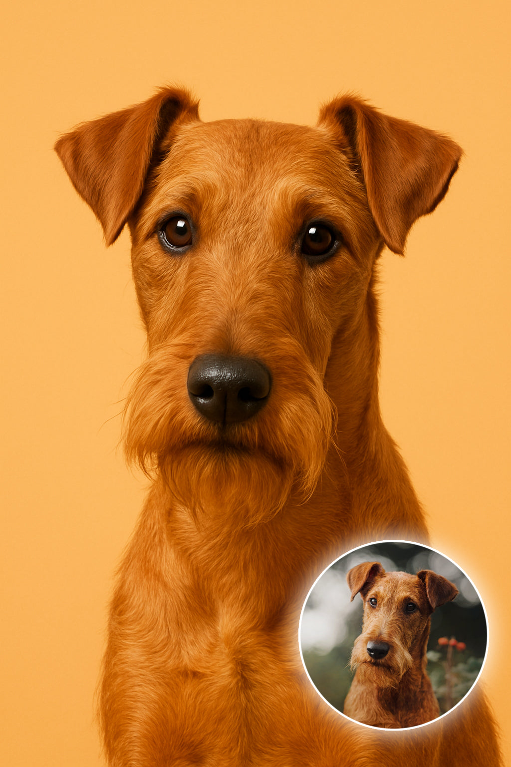 Dog on Colour Background