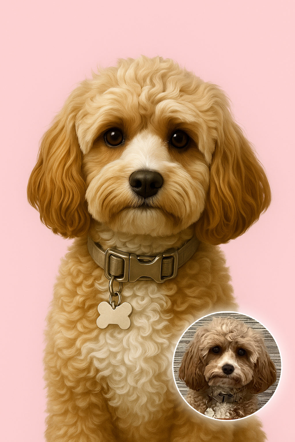 Dog on Colour Background