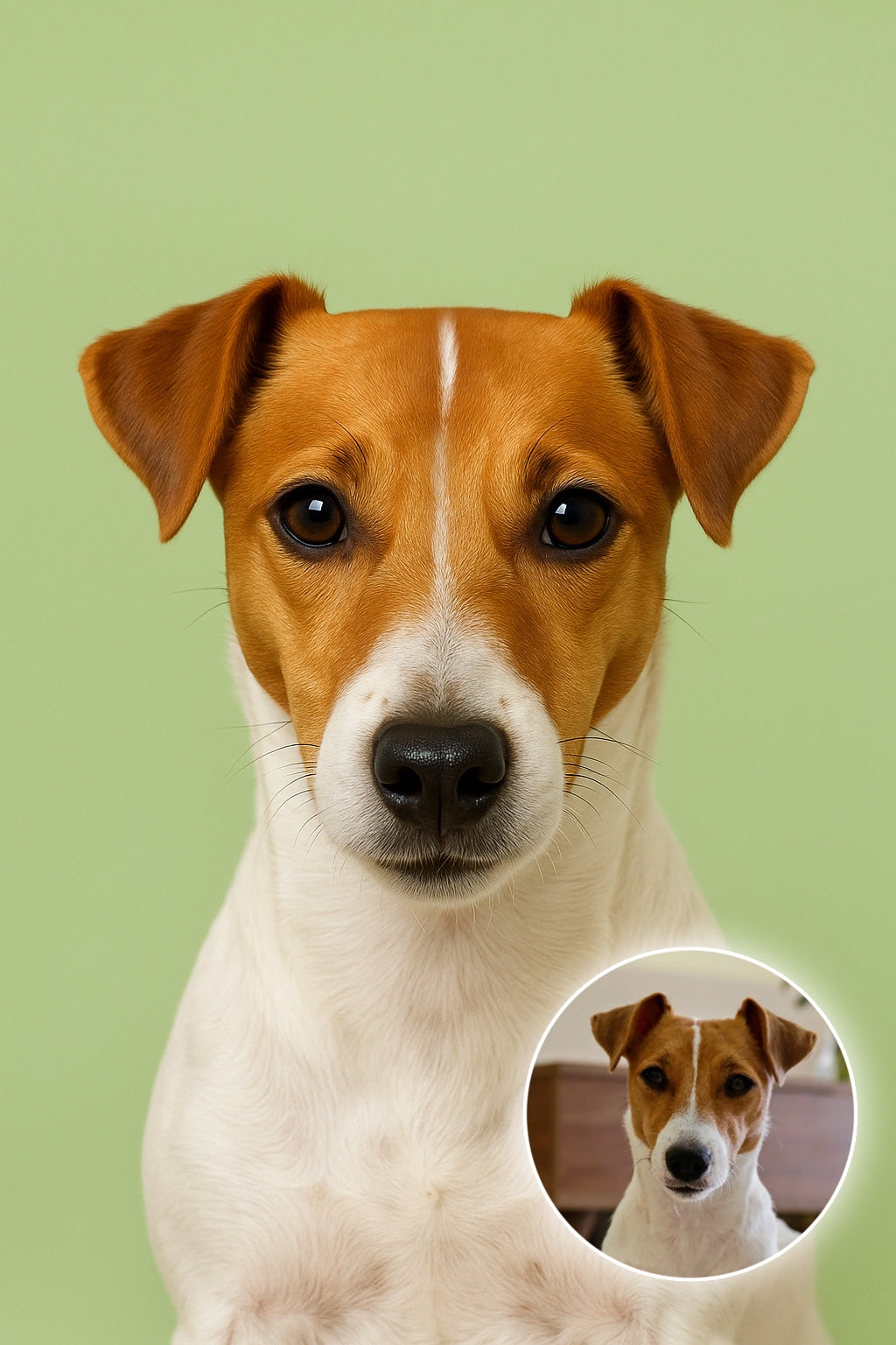 Dog on Colour Background