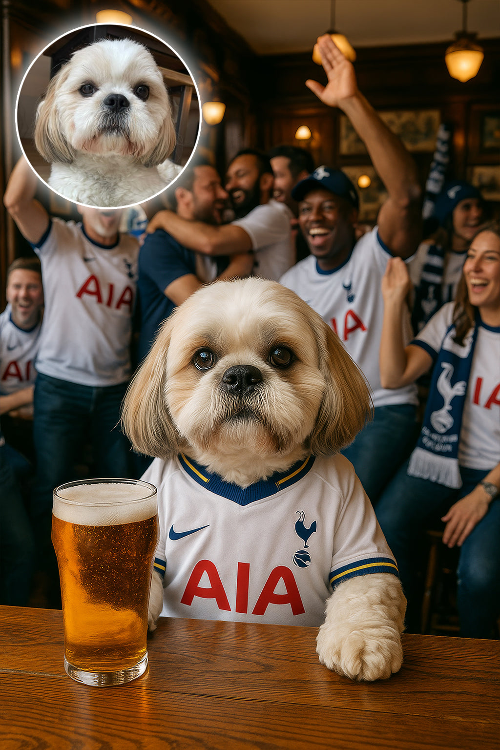 Dog in a Football Pub