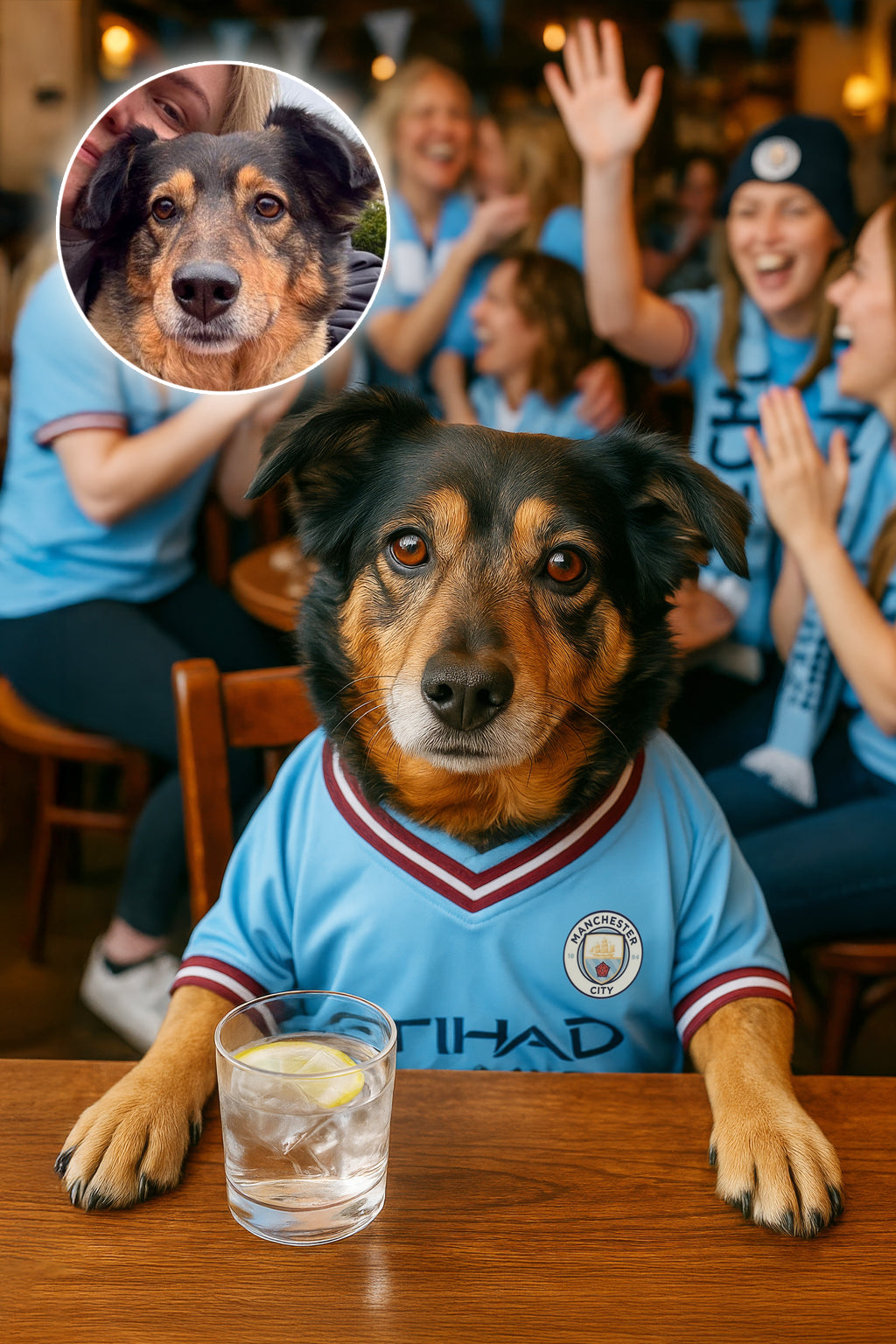 Dog in a Football Pub