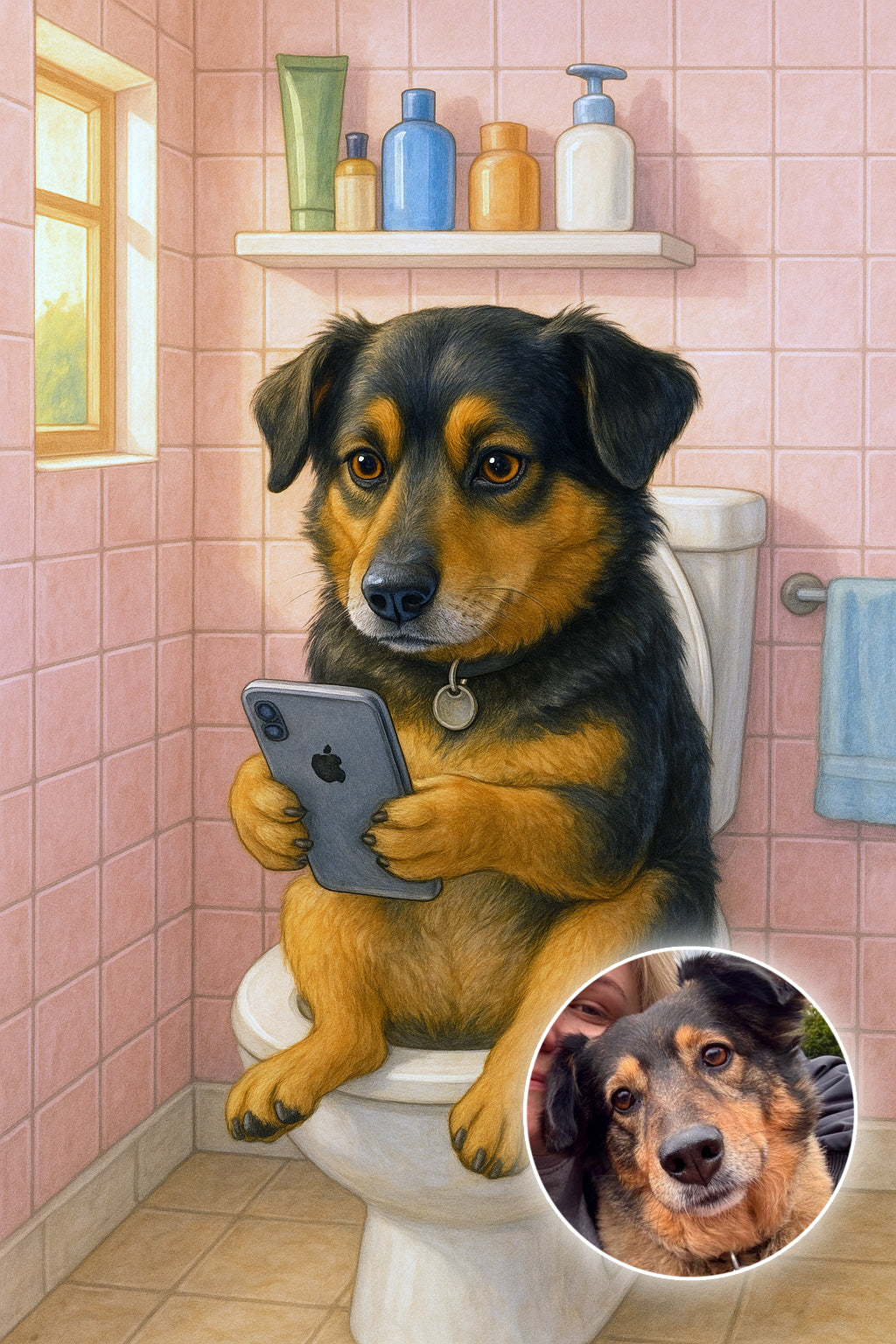Dog on a Loo!