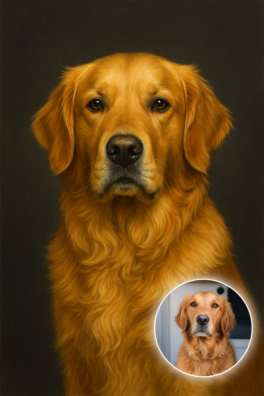 Dog on Colour Background