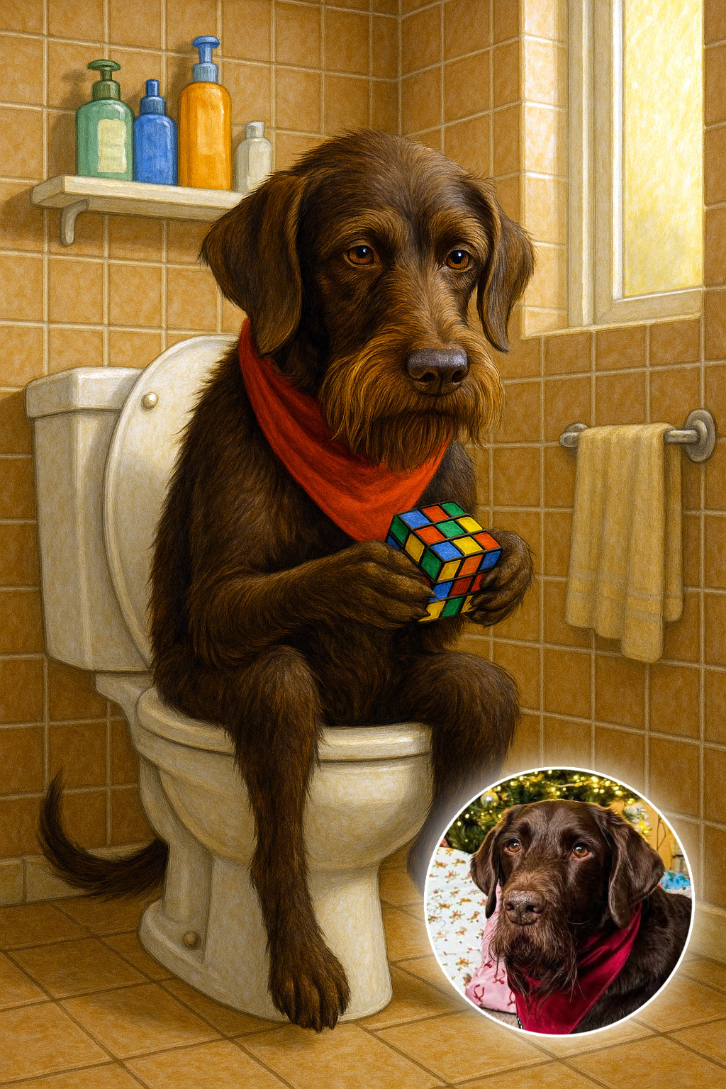 Dog on a Loo!