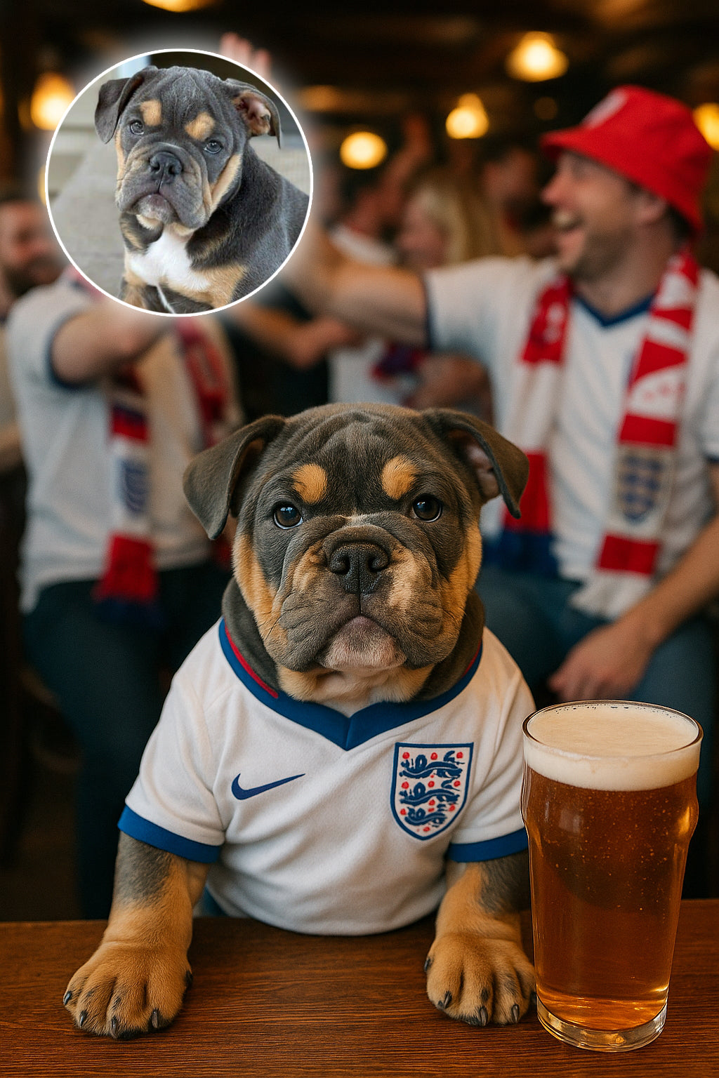 Dog in a Football Pub