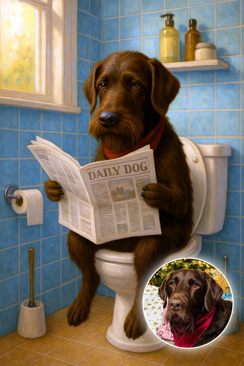 Dog on a Loo!