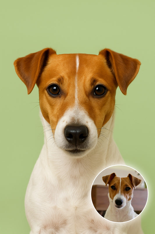 Dog on Colour Background