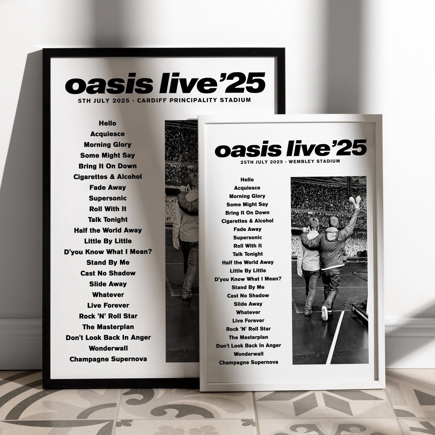 Oasis Set List 2025
