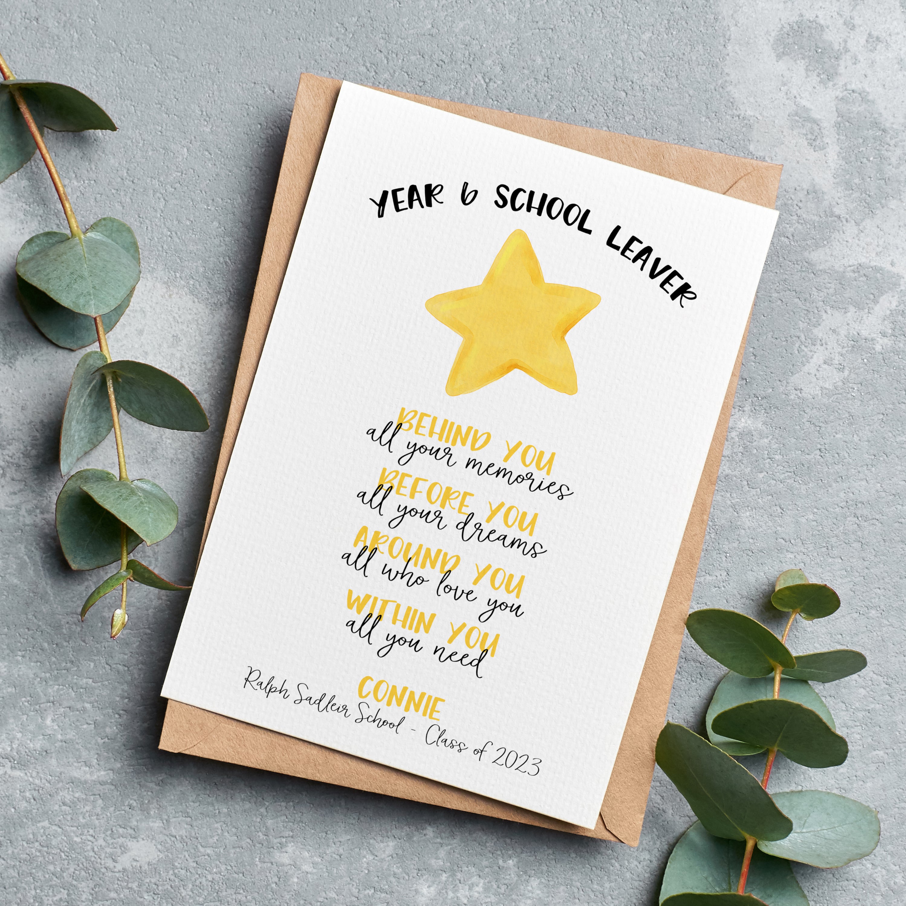 Leaver Card. Amazon Leaver's Card - Star – DesignItDave