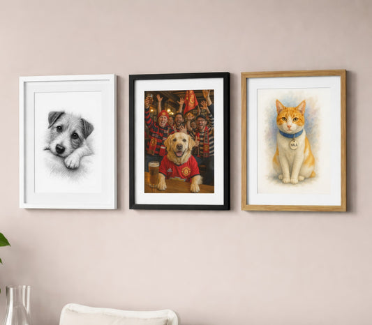 Framed Pet Print - Christmas Special for Collection only