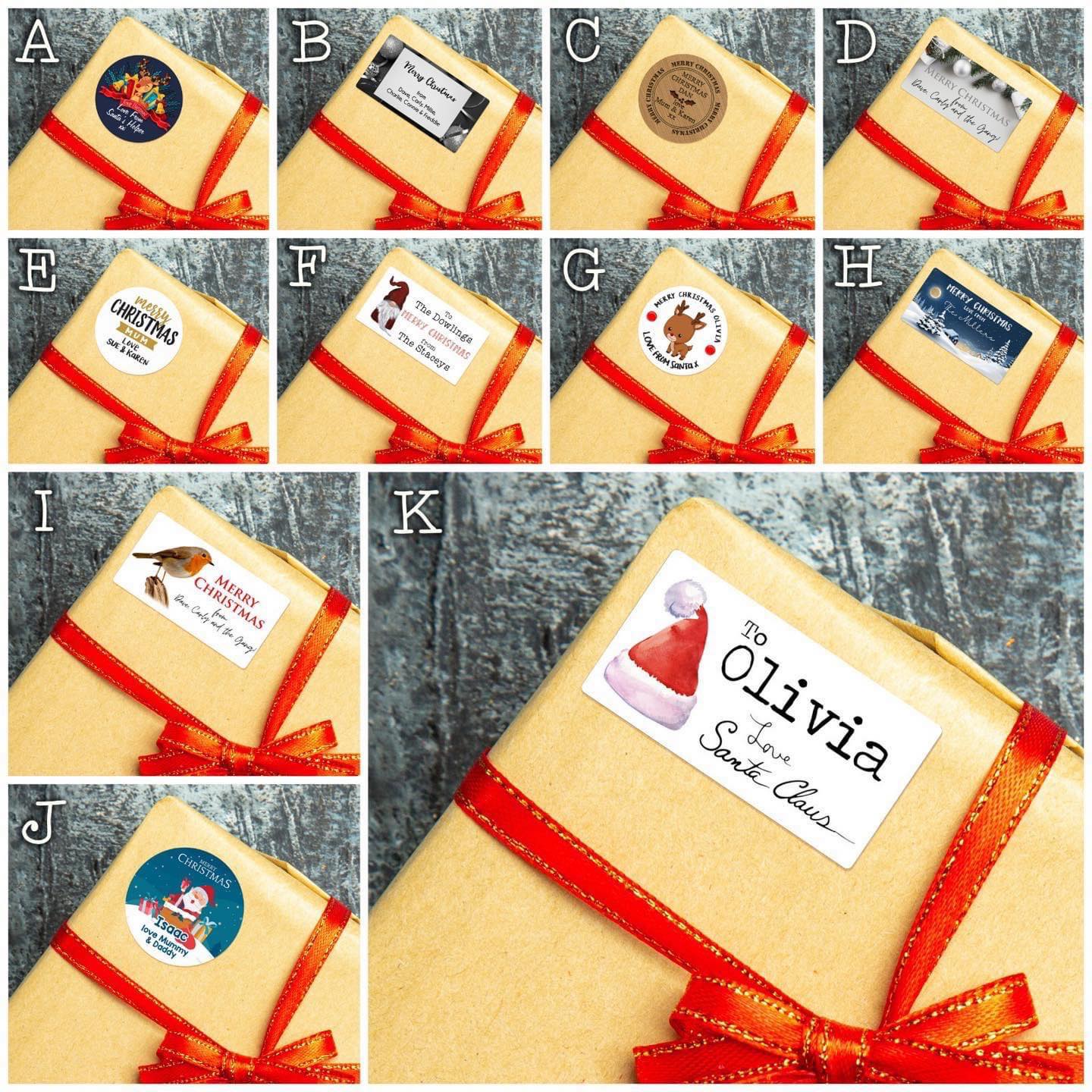 Personalised Christmas Stickers