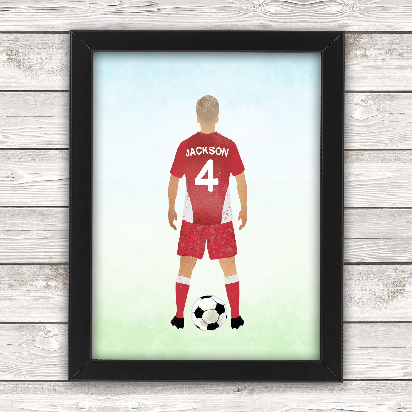 Boys Football Player Prints