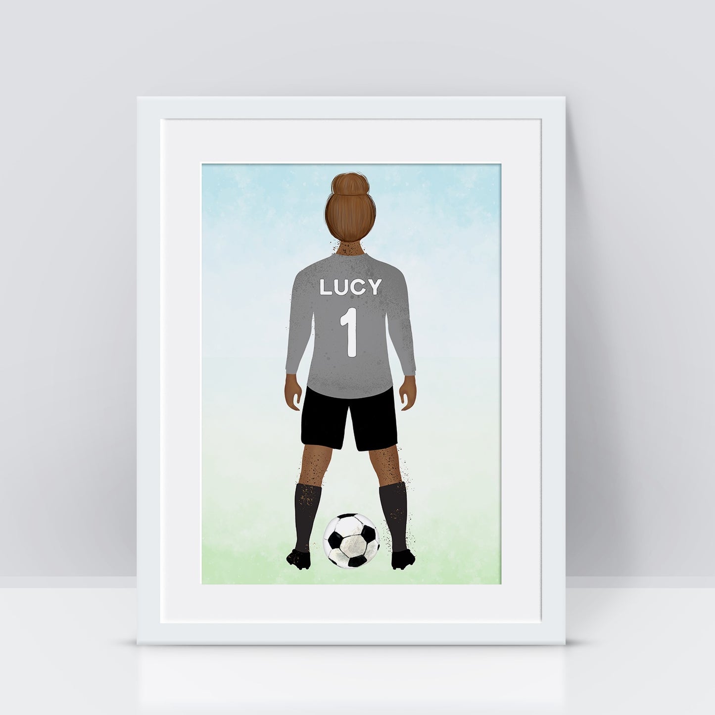 Girls Football Player Prints